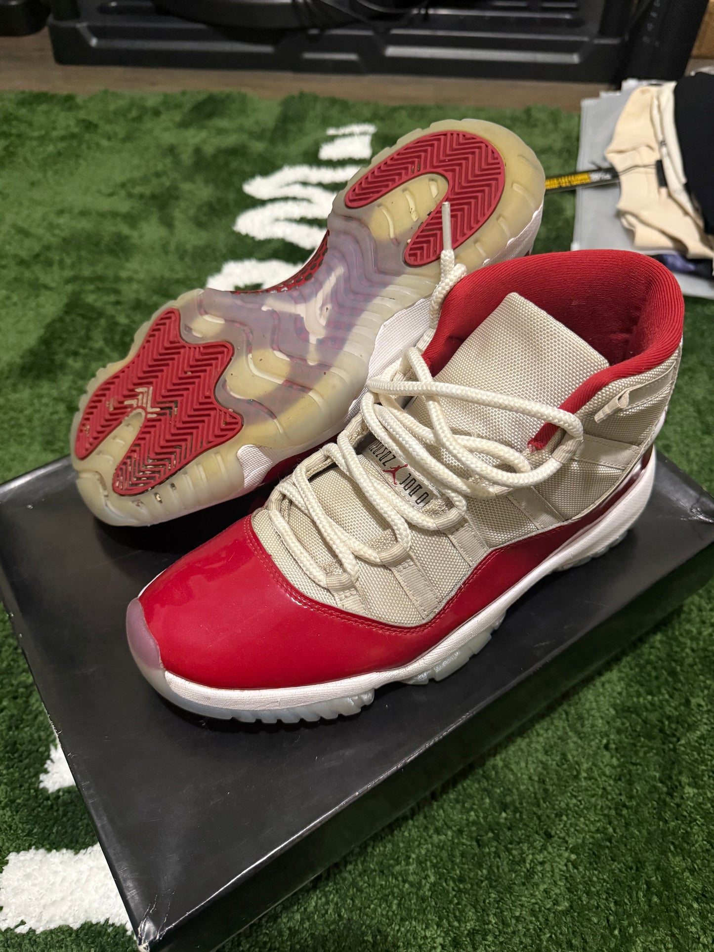 Used Authentic Jordan Cherry 11s