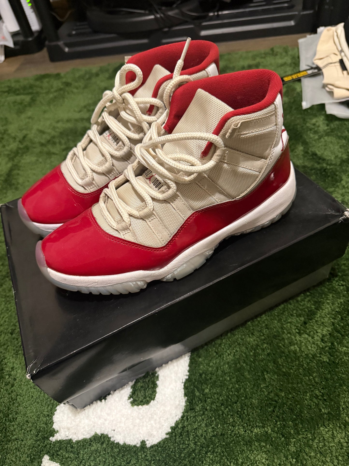 Used Authentic Jordan Cherry 11s